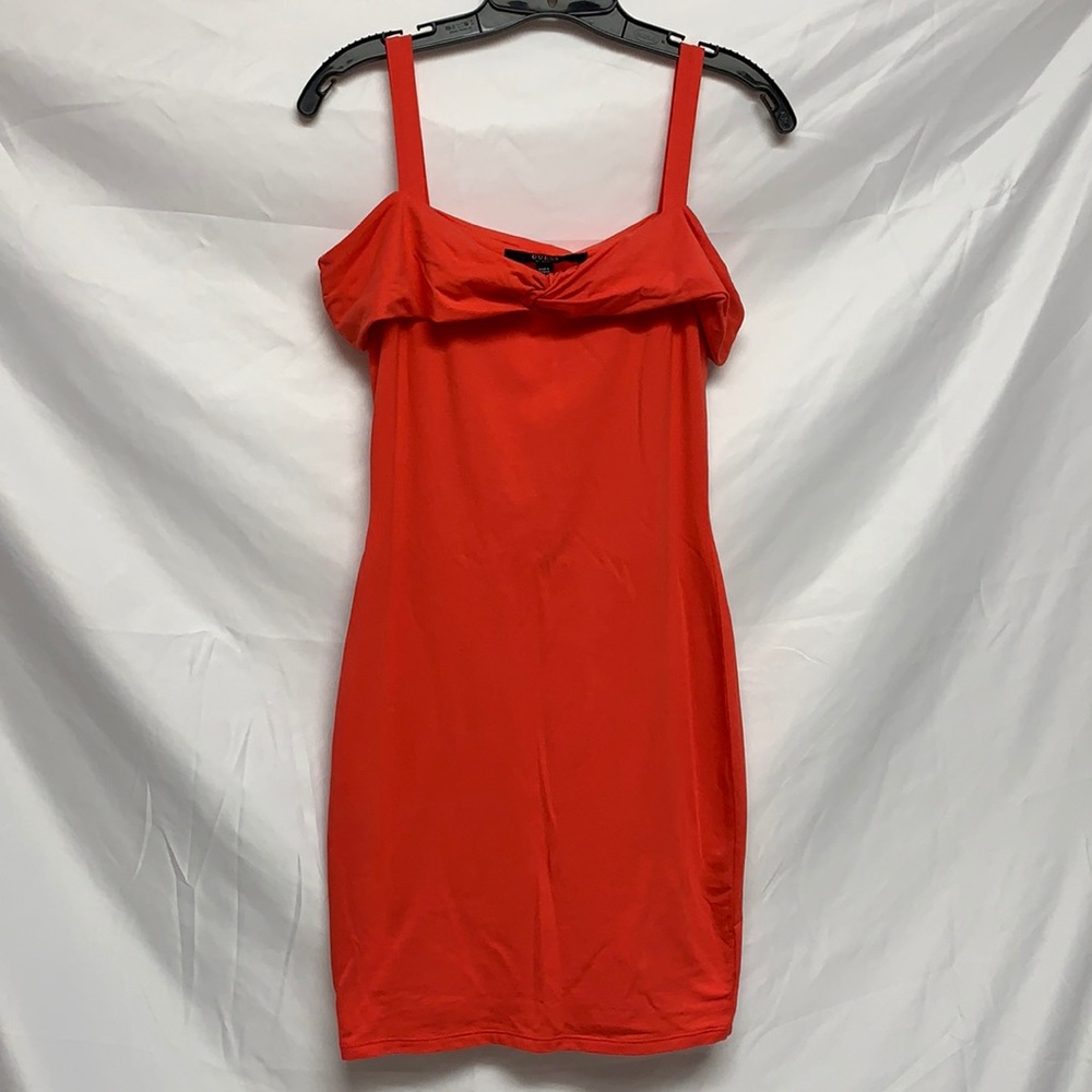 Guess Hot Red Fitted Dress with Lining SZ Small